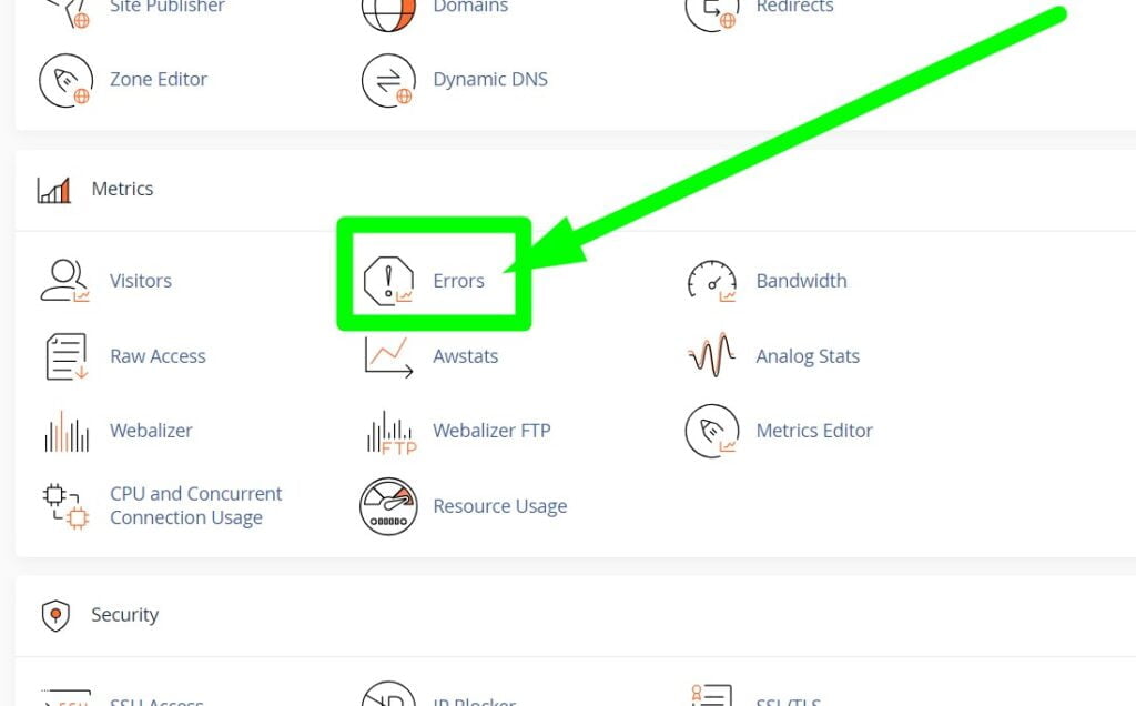 Fix 503 Error by Reviewing Error Logs in cPanel