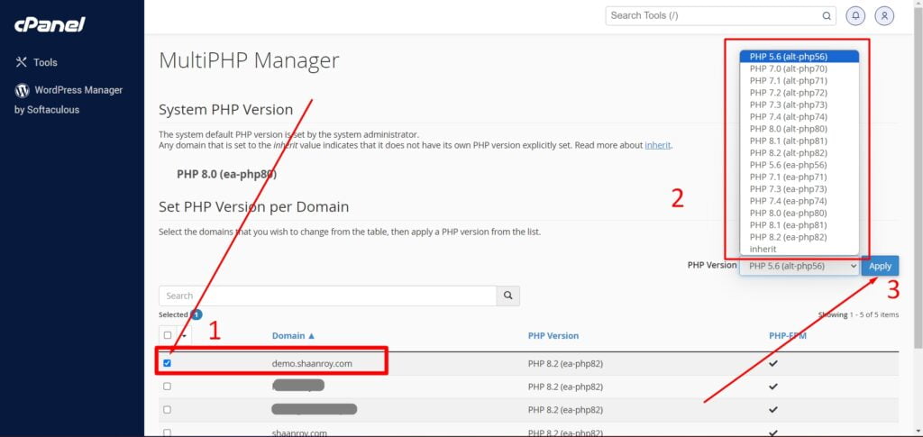 How to Update PHP Versions for WordPress on cPanel 2