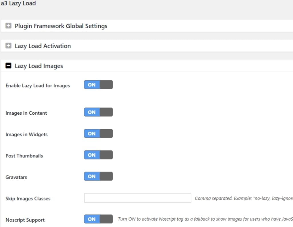 a3 lazy load plugin setup for fix blurry image problem in wordpress 2024